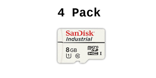 4 pack Airplanes.Live Industrial 8GB SD card