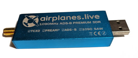 Airplanes.Live Premium 1090 ADS-B Filtered SDR with Pre-Amp